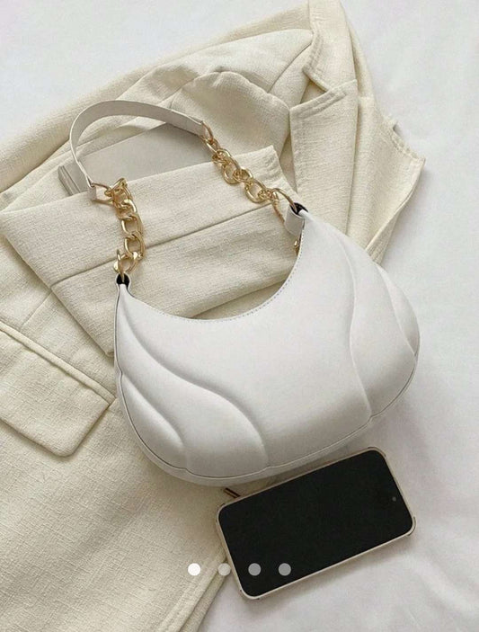 Solid Shoulder Bag // White