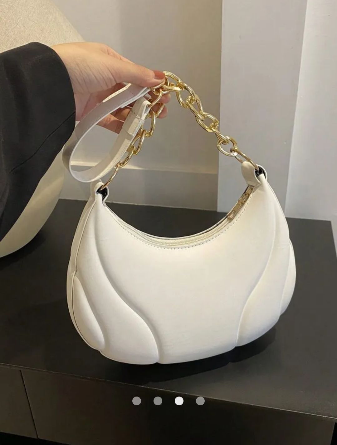 Solid Shoulder Bag // White