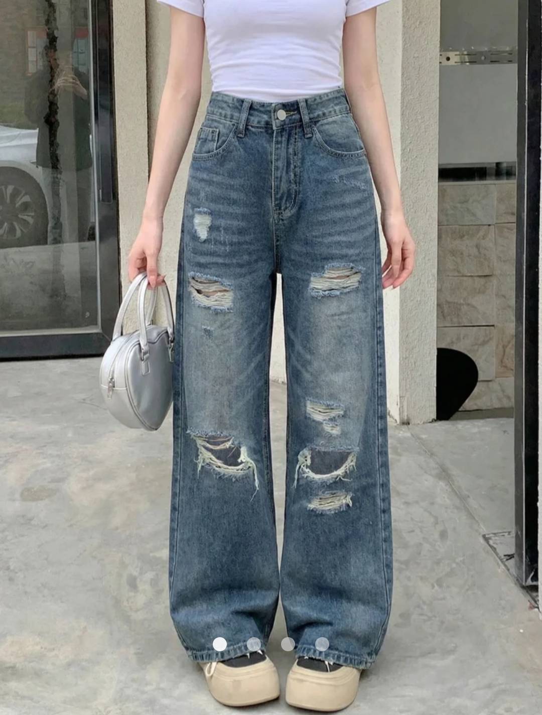 High Waist Straight Leg Jeans 002 // Vintage Medium Wash