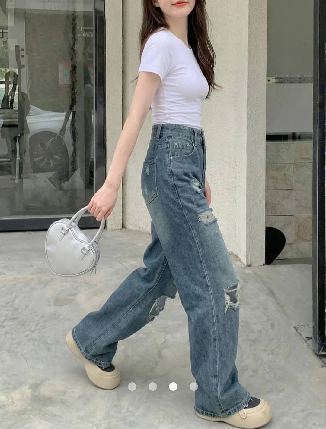 High Waist Straight Leg Jeans 002 // Vintage Medium Wash