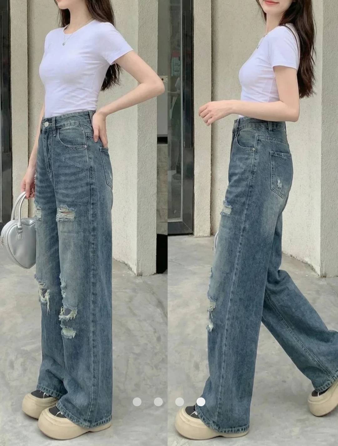 High Waist Straight Leg Jeans 002 // Vintage Medium Wash