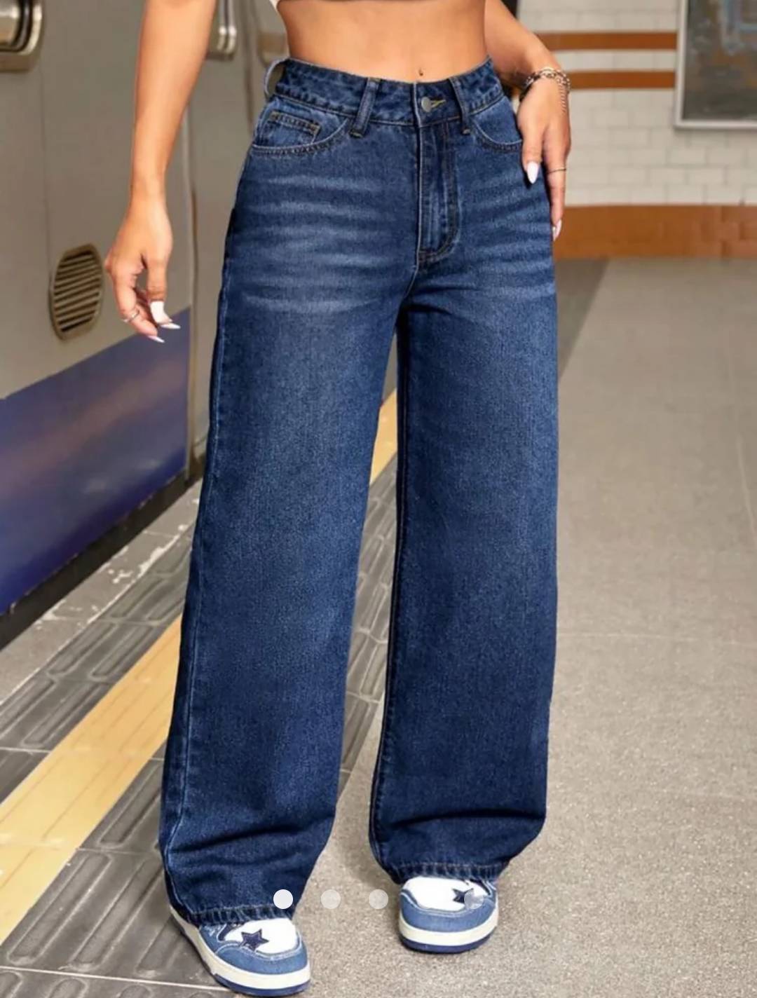 High Waist Straight Leg Jeans 002 // Dark Wash
