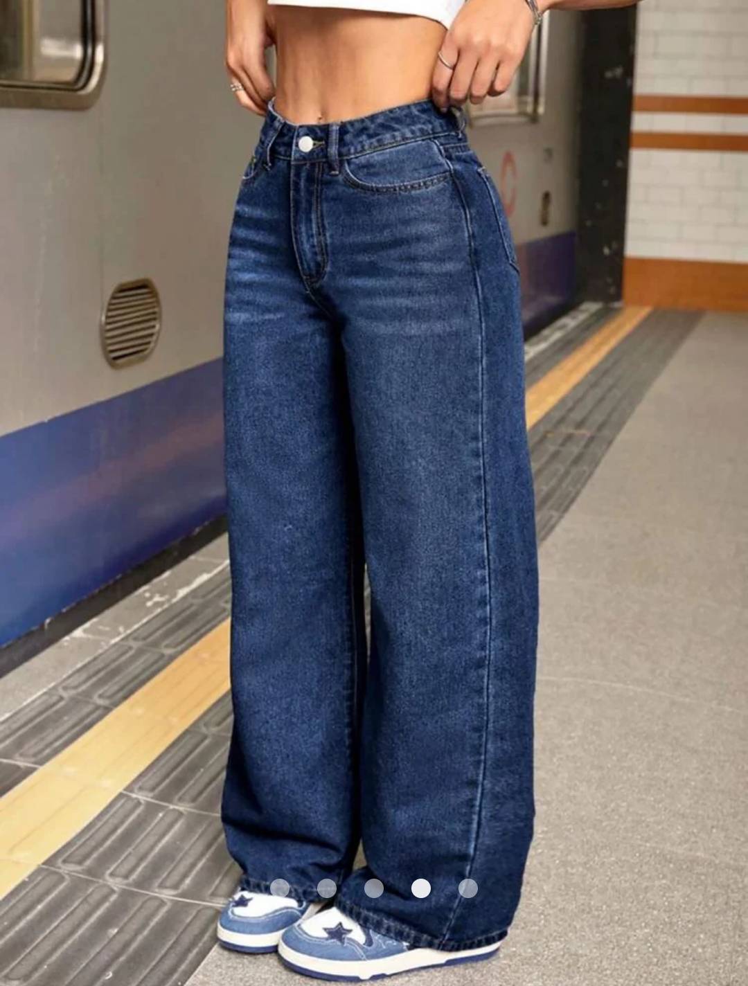 High Waist Straight Leg Jeans 002 // Dark Wash