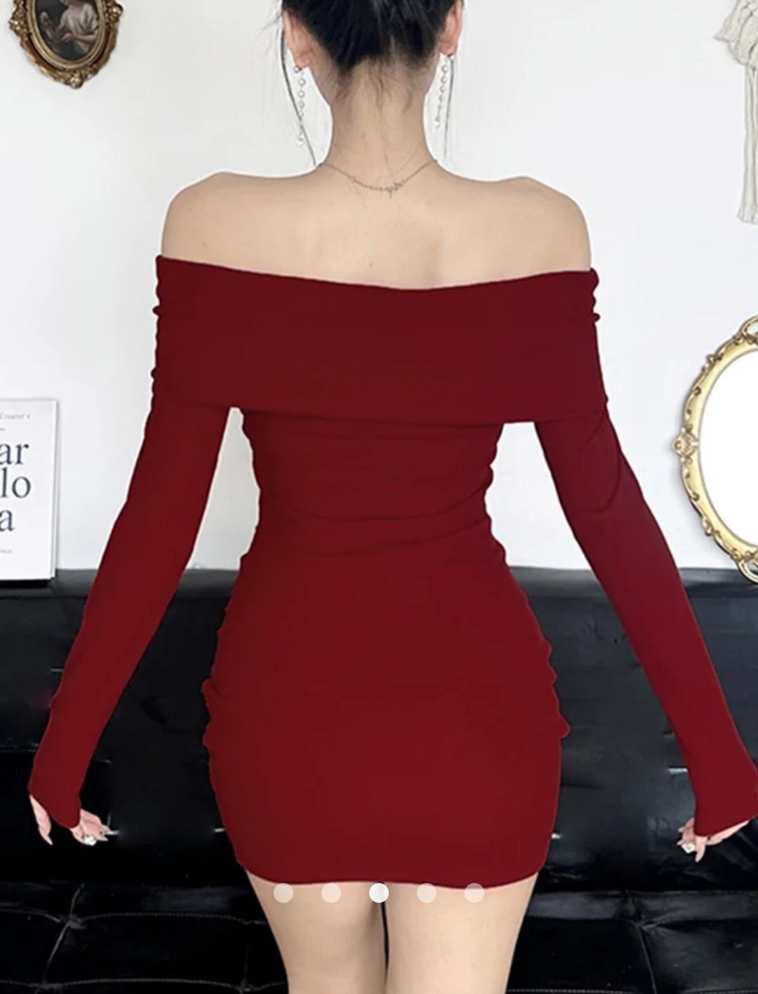 Corset Bodycon Dress // Burgundy