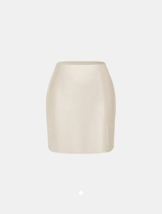 Slit A-Line Skirt // Beige