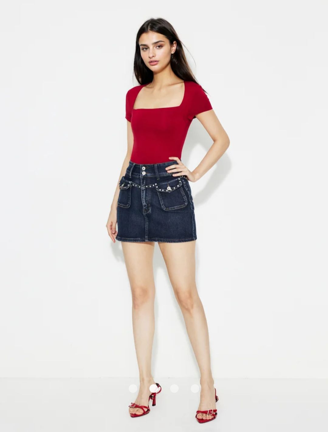 Square Neck Top // Burgundy