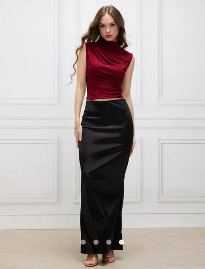 Darted Tank Top // Burgundy