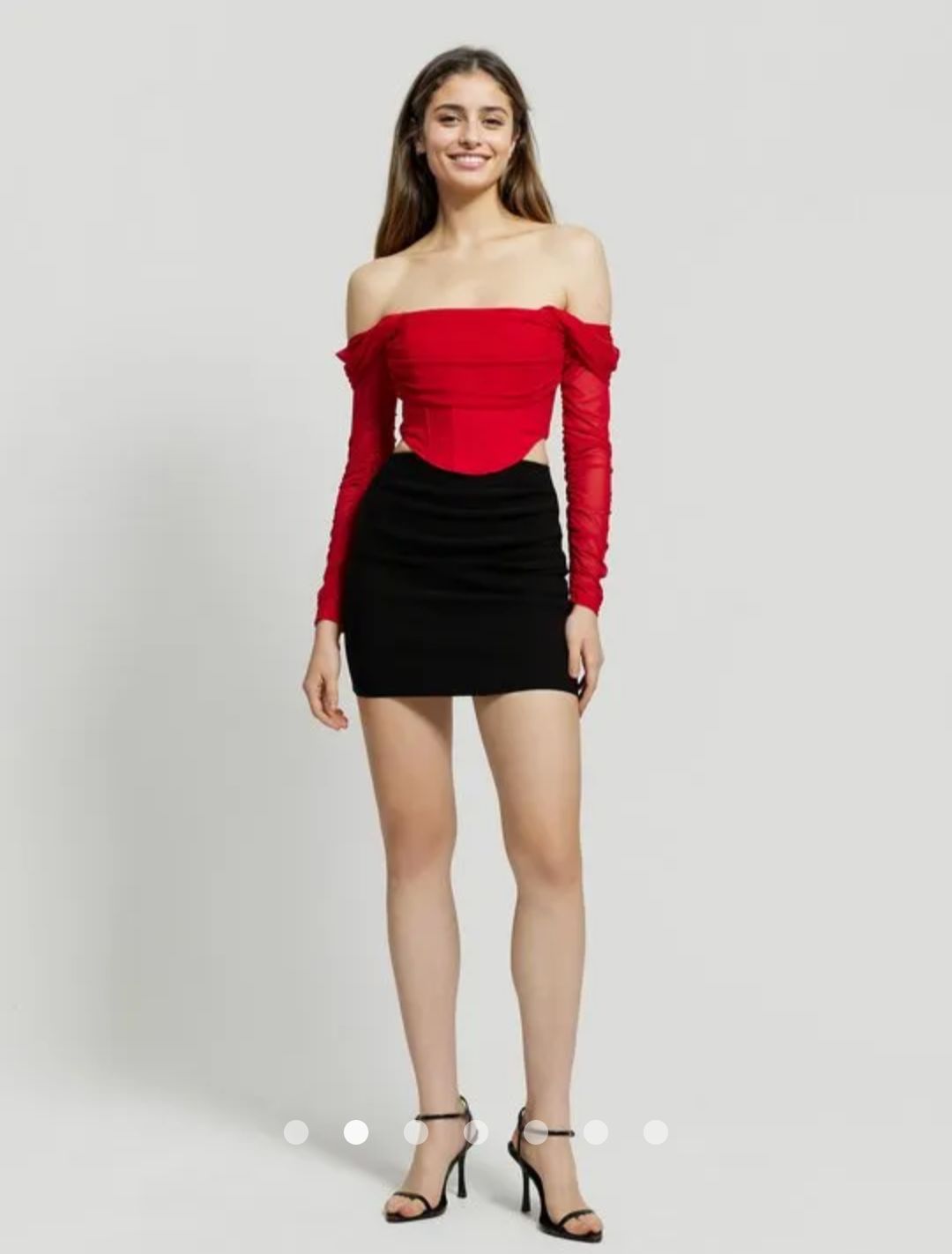 Mesh Corset Top // Red