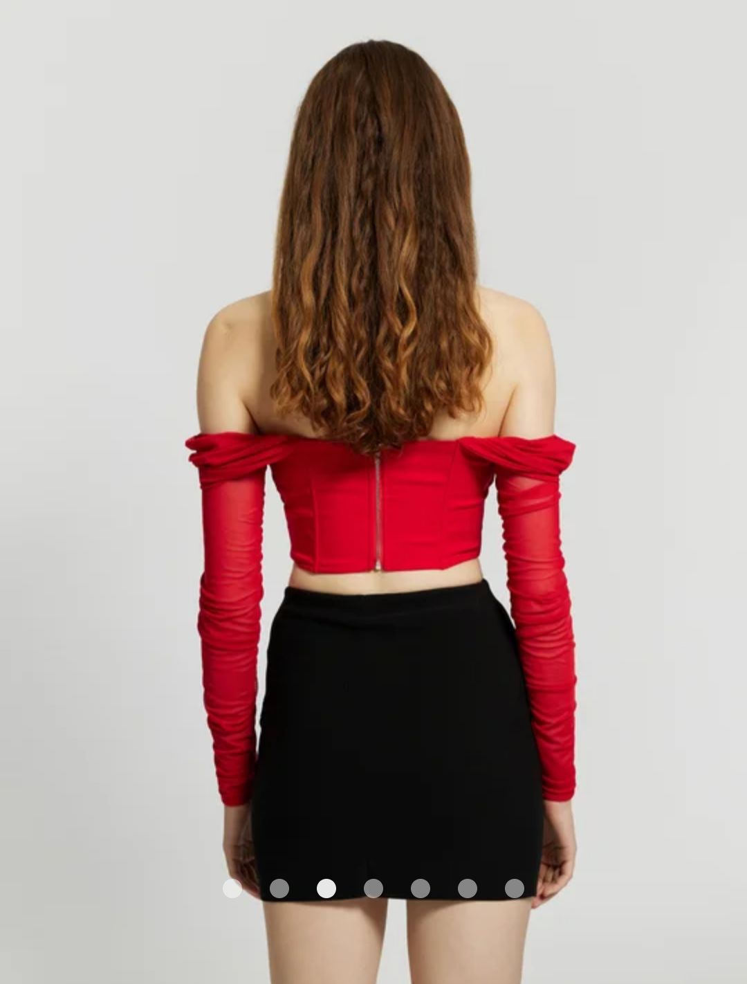 Mesh Corset Top // Red