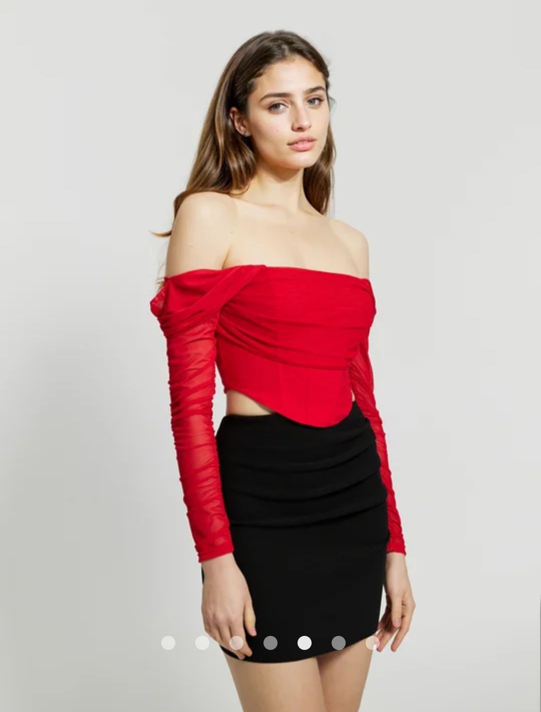 Mesh Corset Top // Red