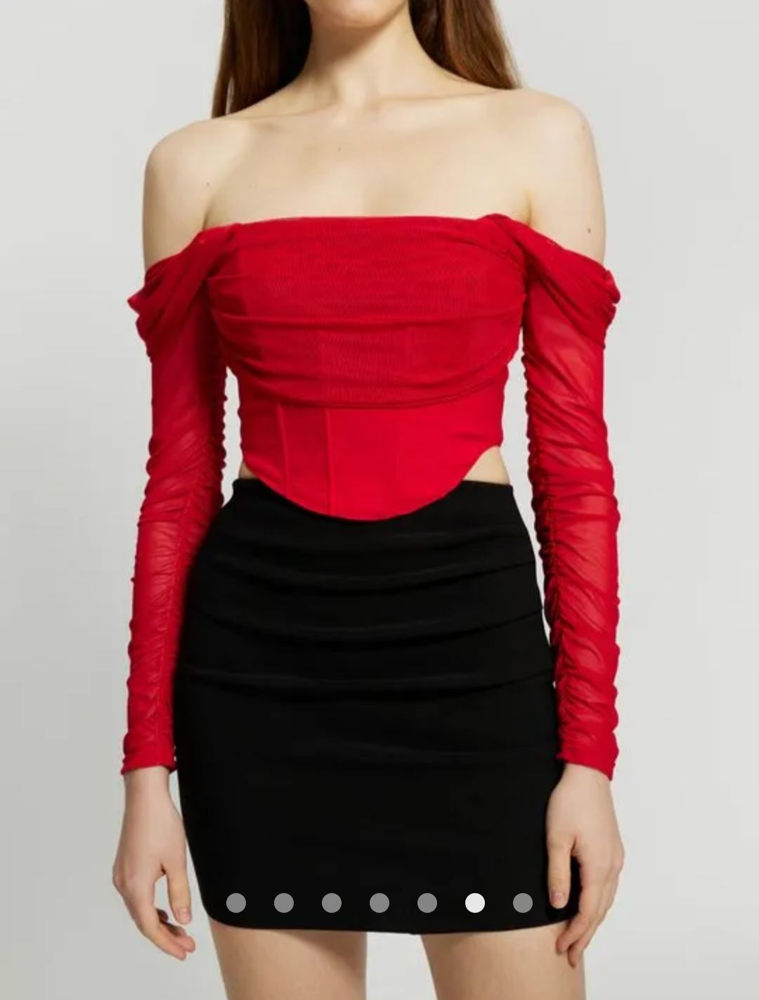 Mesh Corset Top // Red