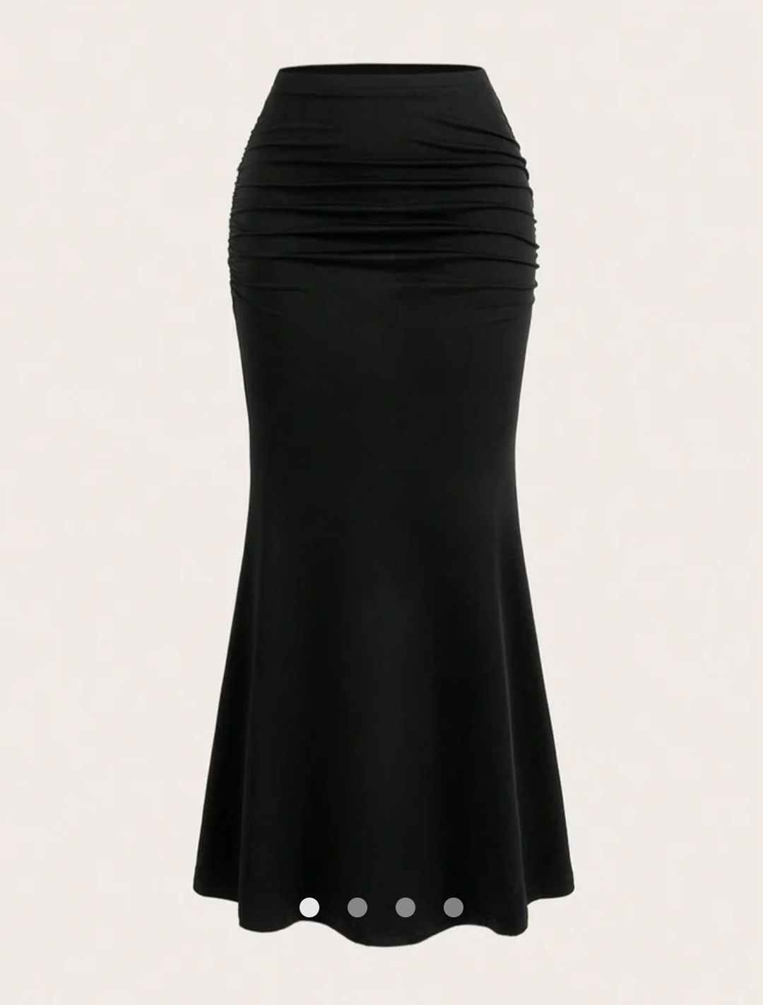 Gathered Mermaid Skirt // Black