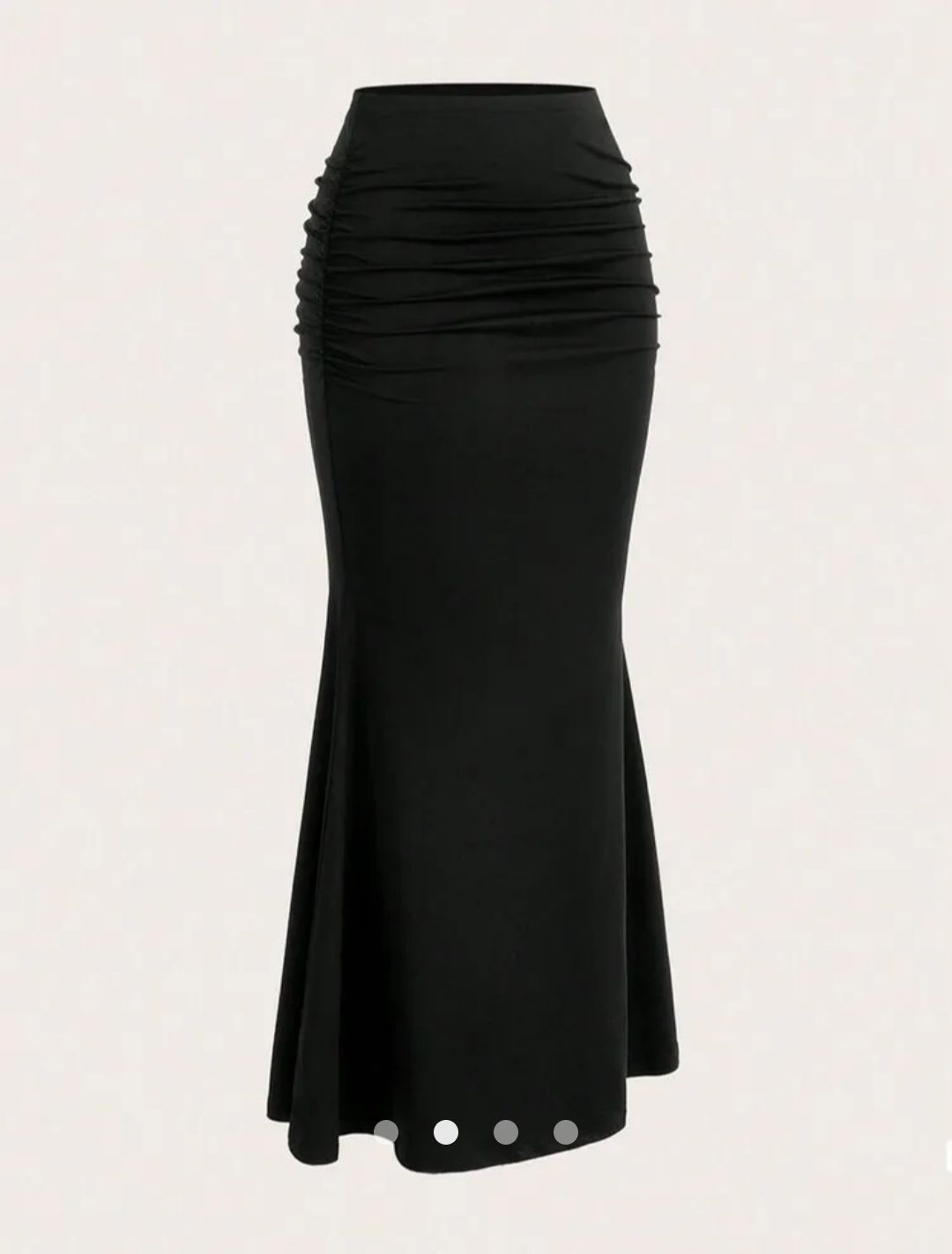 Gathered Mermaid Skirt // Black