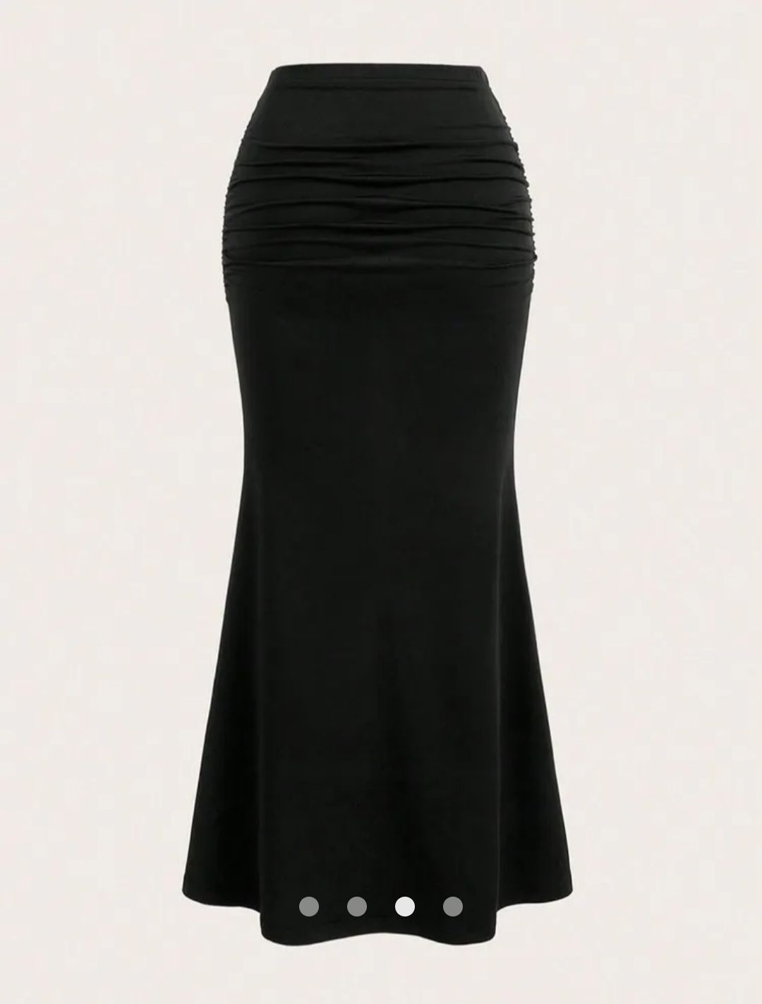 Gathered Mermaid Skirt // Black