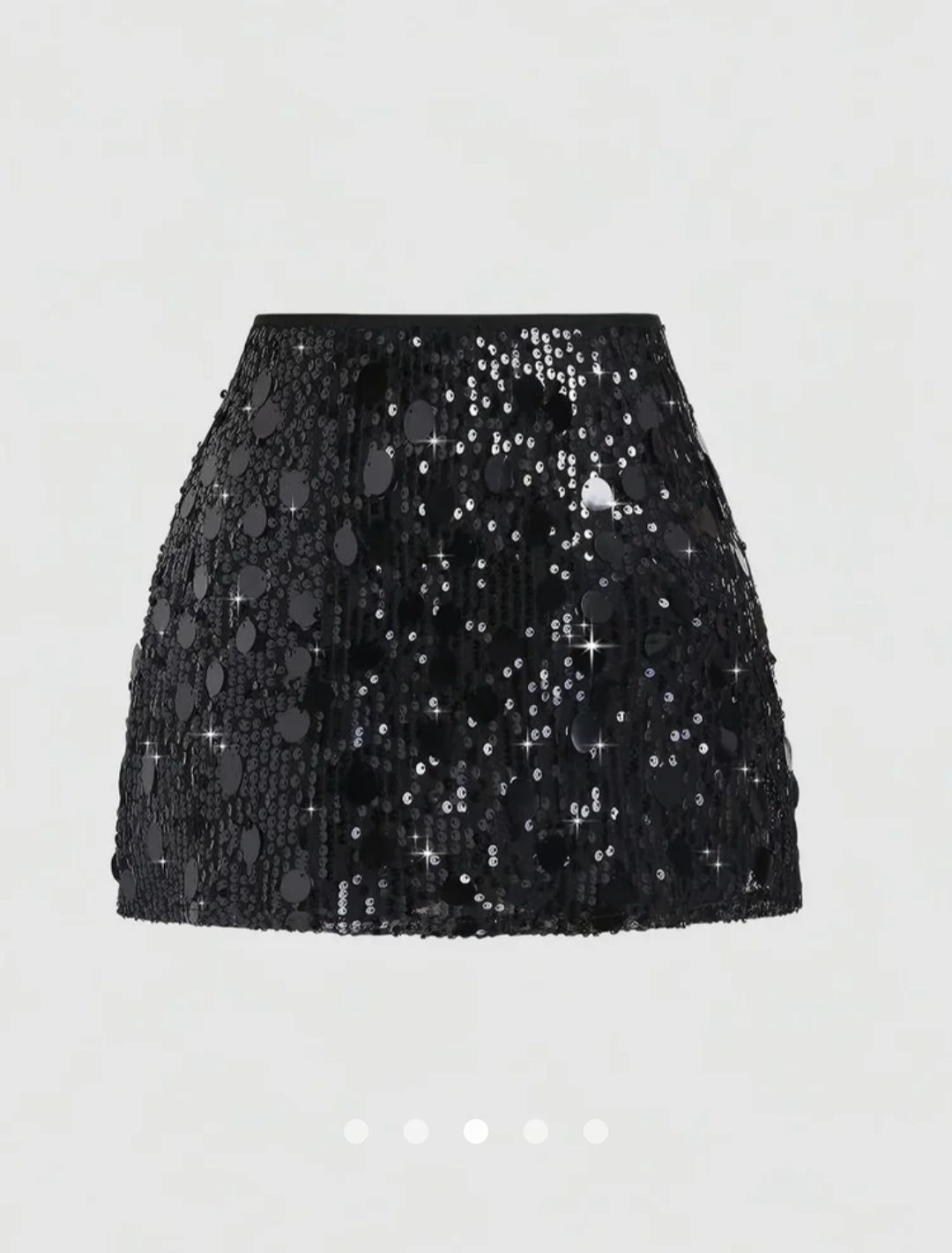 Sequin Mini Skirt With Side Bow Tie // Black