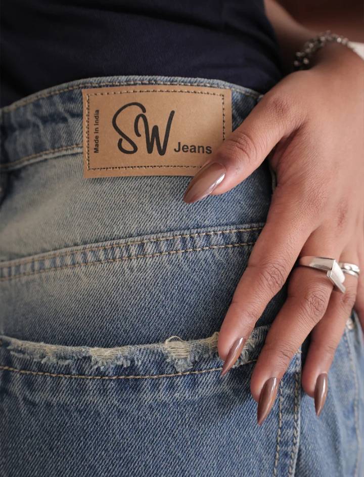 Washed Wide Leg Jeans // Airy Blue