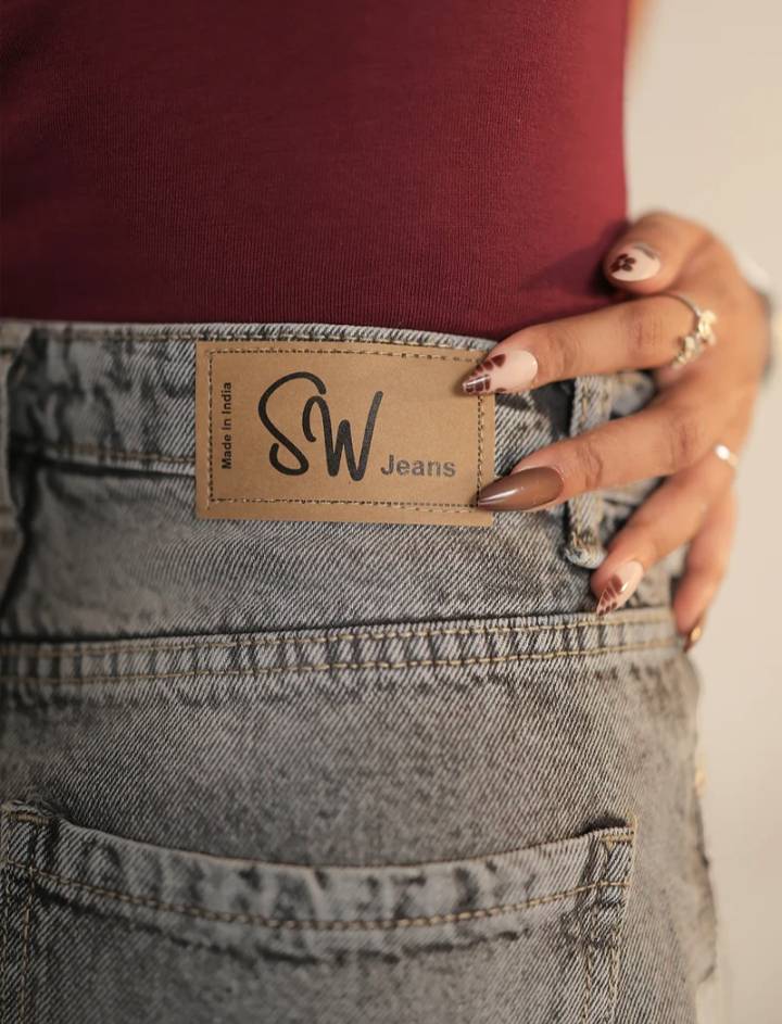 Washed Wide Leg Jeans // Comet Grey