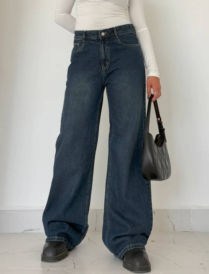 Wide Leg Jeans // Cosmic Blue