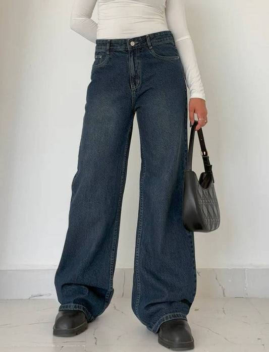 Wide Leg Jeans // Cosmic Blue