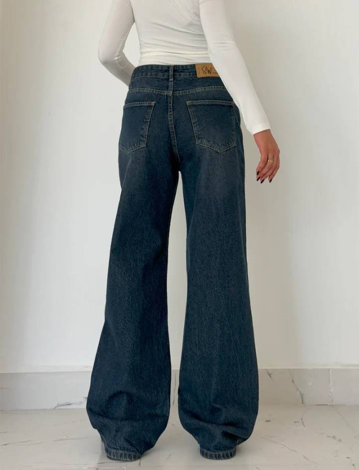 Wide Leg Jeans // Cosmic Blue