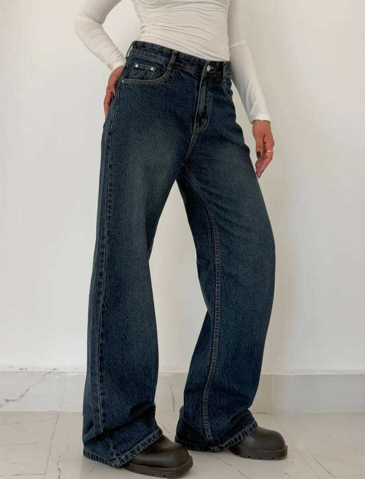 Wide Leg Jeans // Cosmic Blue