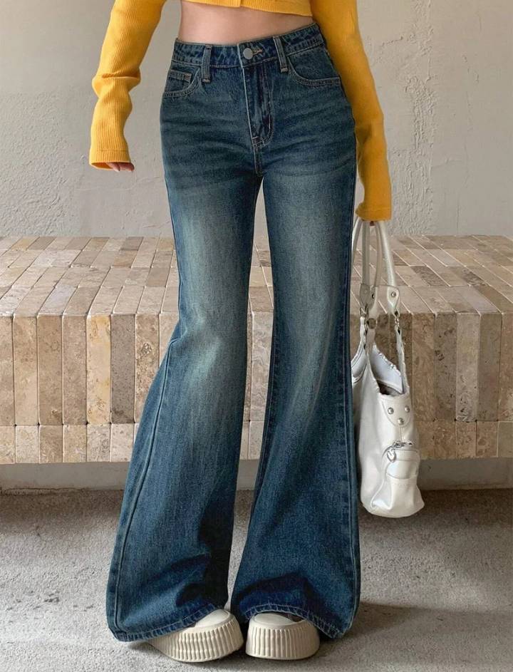 Y2K Bootcut Jeans // Twilight  Green Tinted