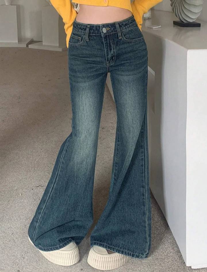 Y2K Bootcut Jeans // Twilight  Green Tinted