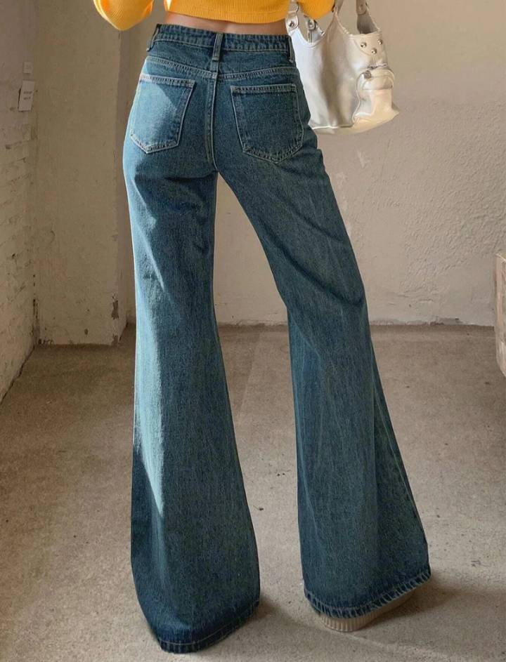 Y2K Bootcut Jeans // Twilight  Green Tinted