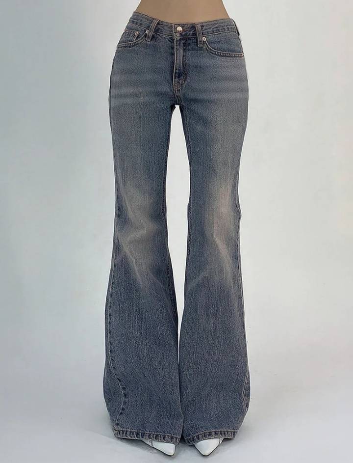 Y2K Bootcut Jeans // Ash Blue