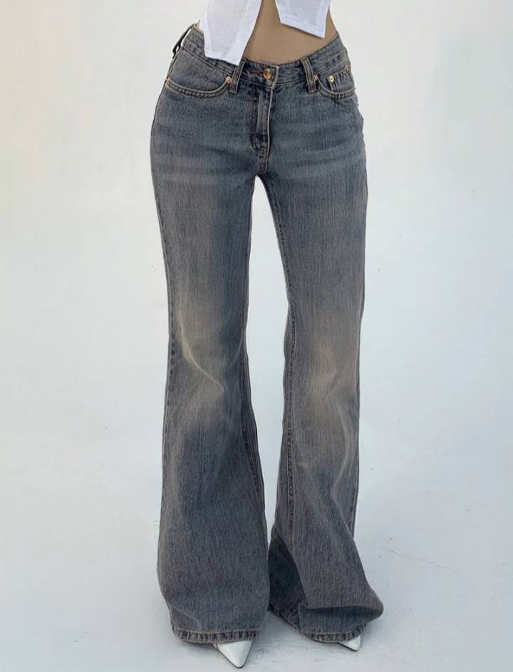 Y2K Bootcut Jeans // Ash Blue