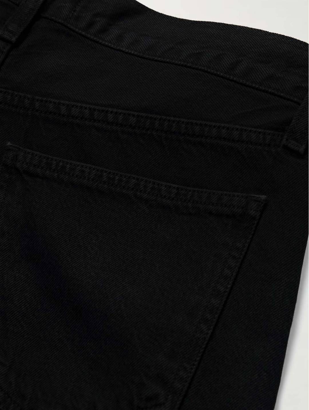 Washed Wide Leg Jeans // Black