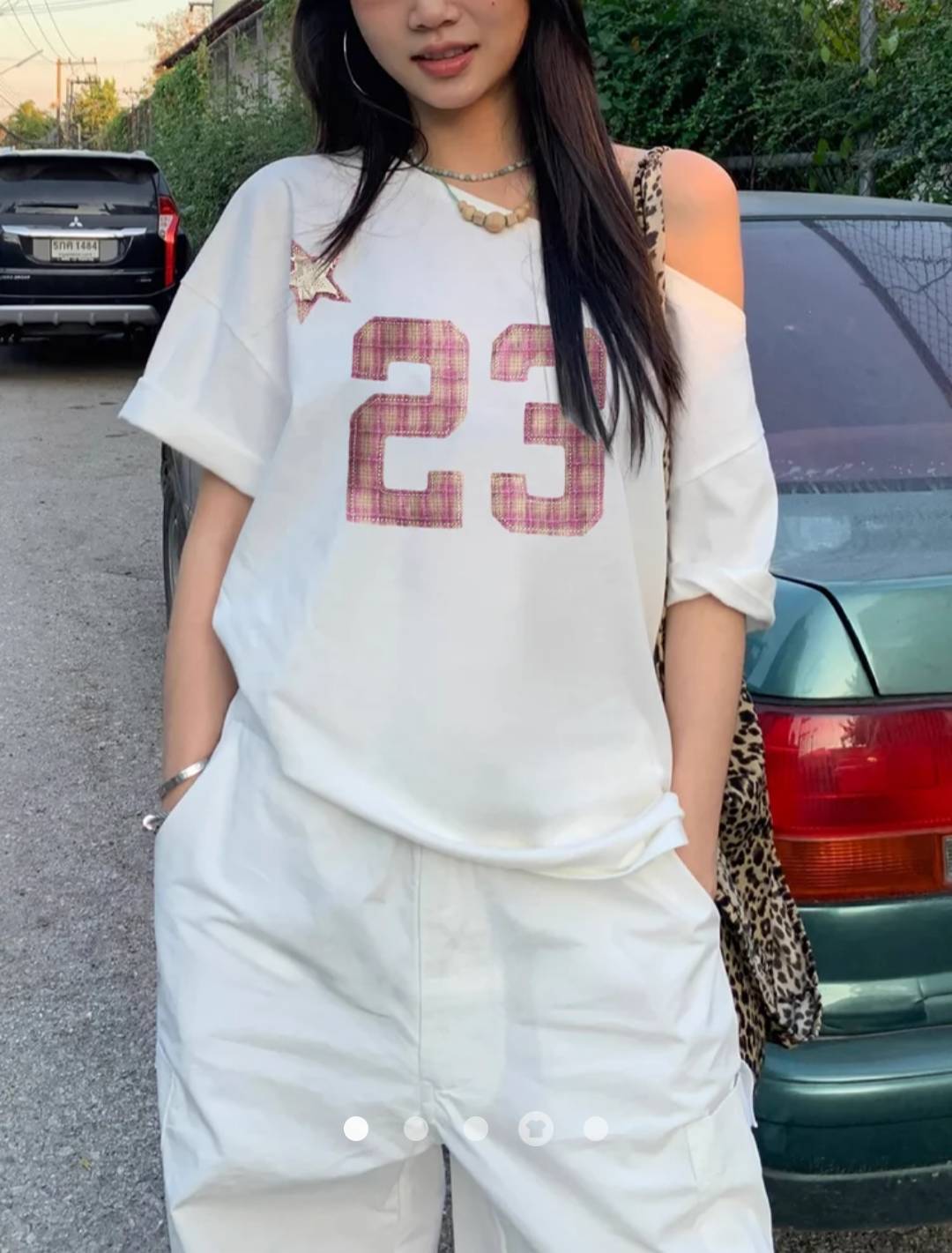 Printed Pullover T-Shirt 002 // White