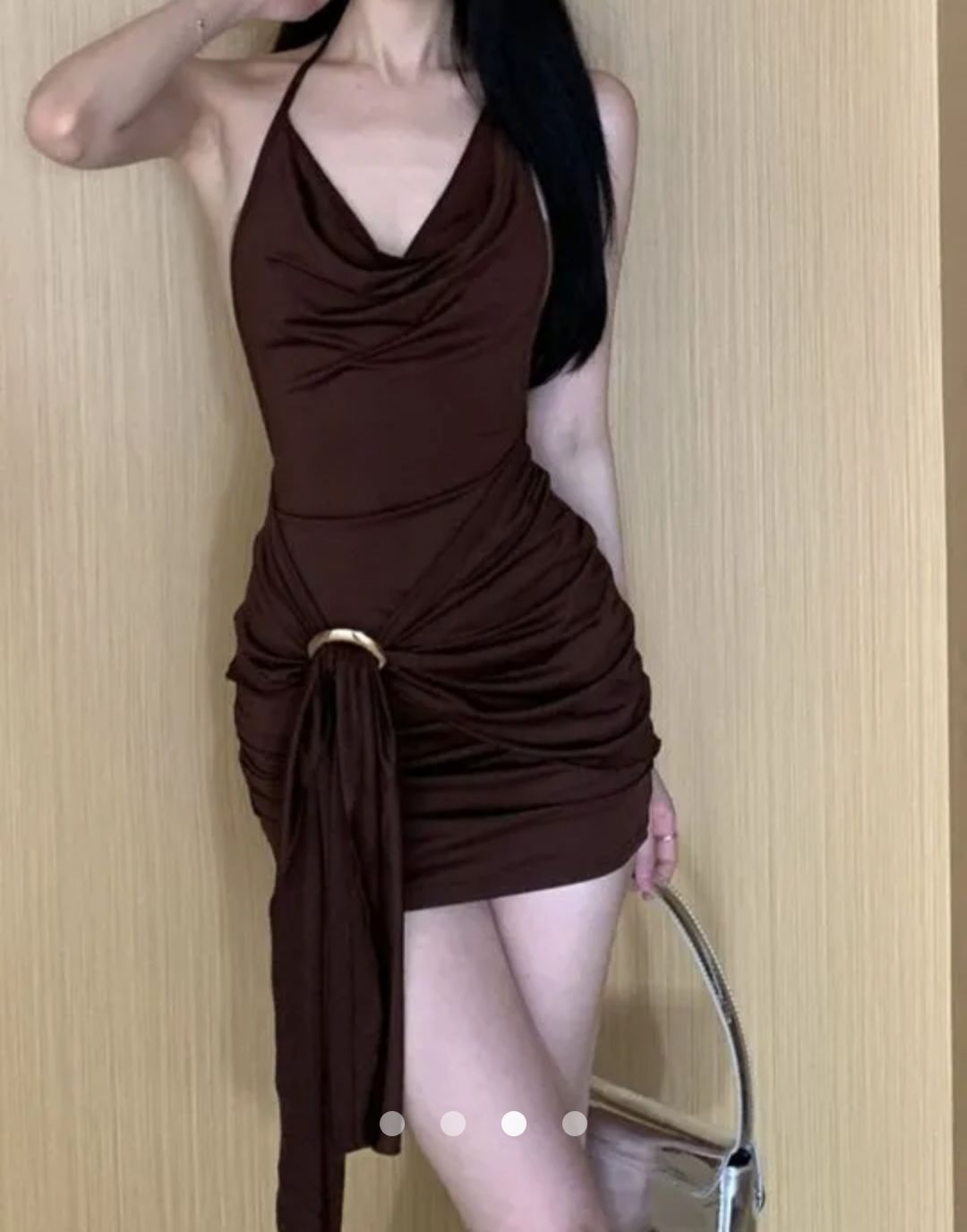 Open Back Tank Dress // Brown