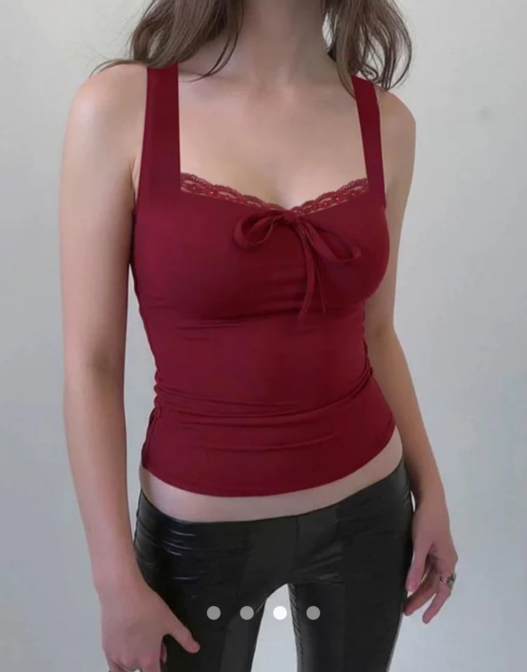 Bow Tank Top // Burgundy
