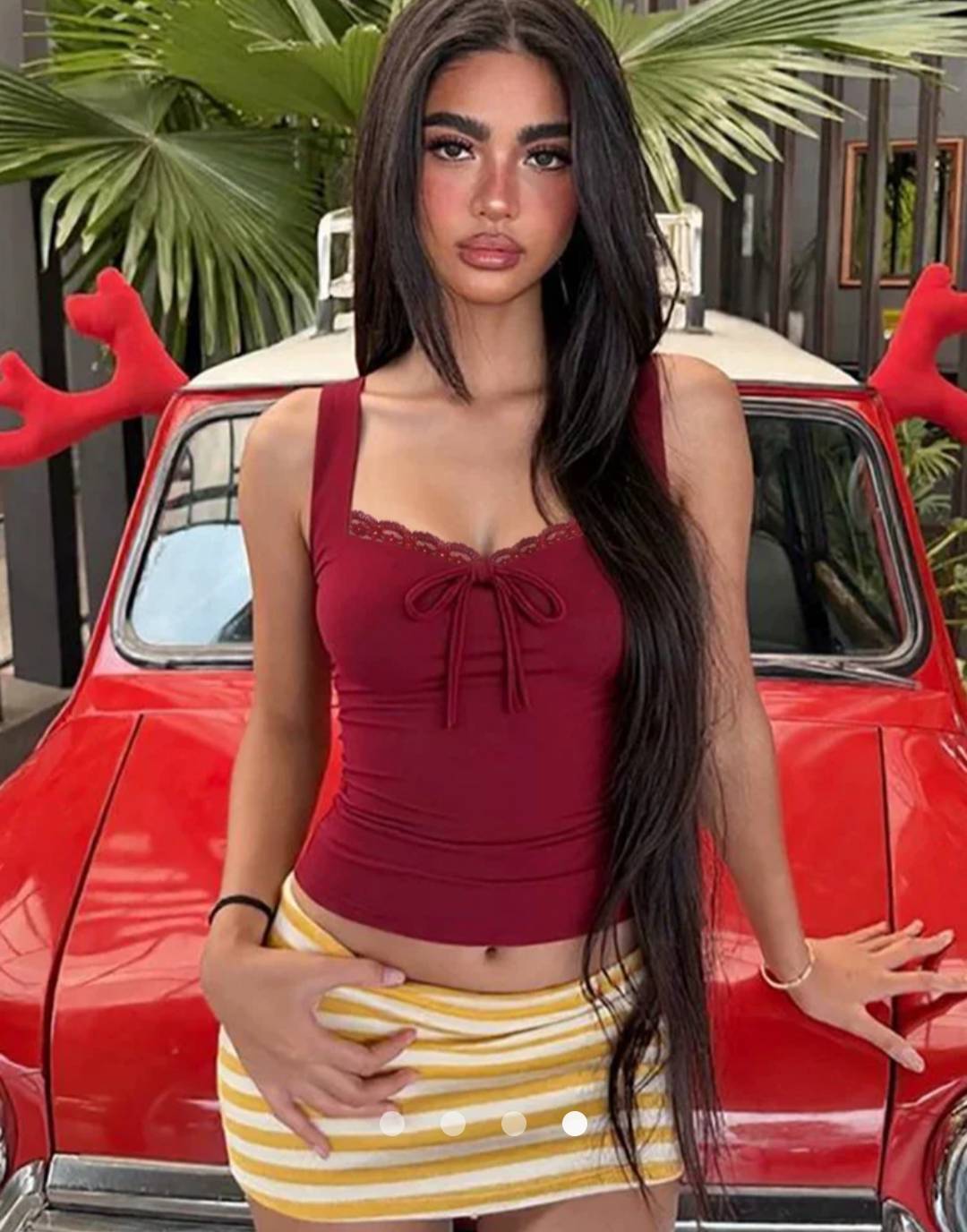 Bow Tank Top // Burgundy