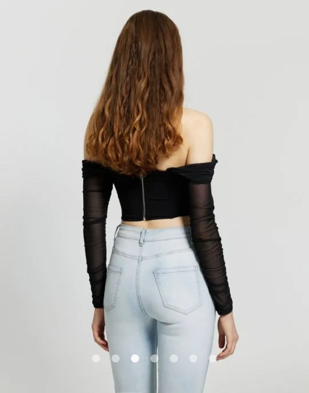Mesh Corset Top // Black