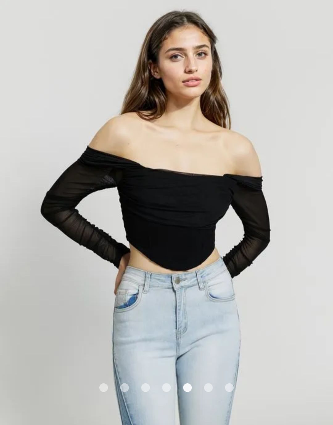 Mesh Corset Top // Black