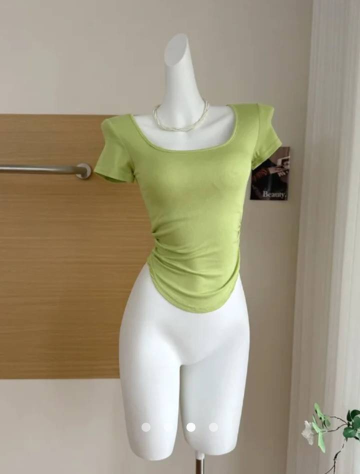 Backless Slim Fit T-Shirt // Green