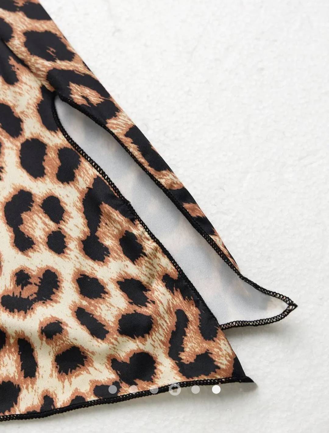 Leopard Slit Tube Top // Brown