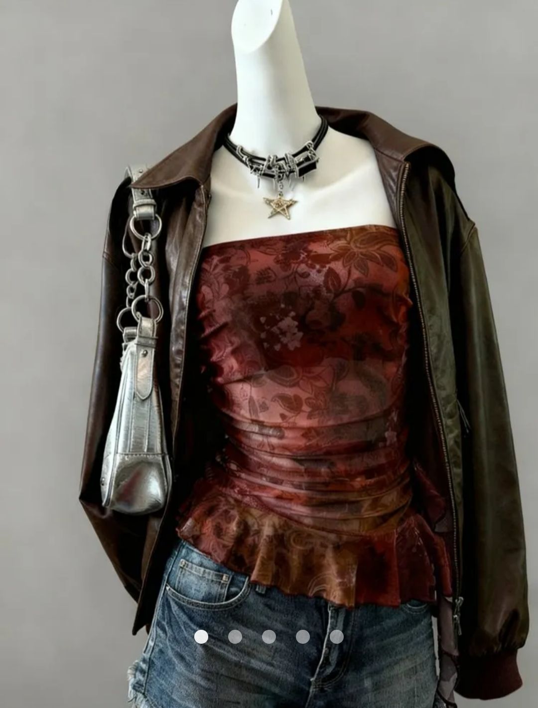 Ruffle Tube Top // Maroon