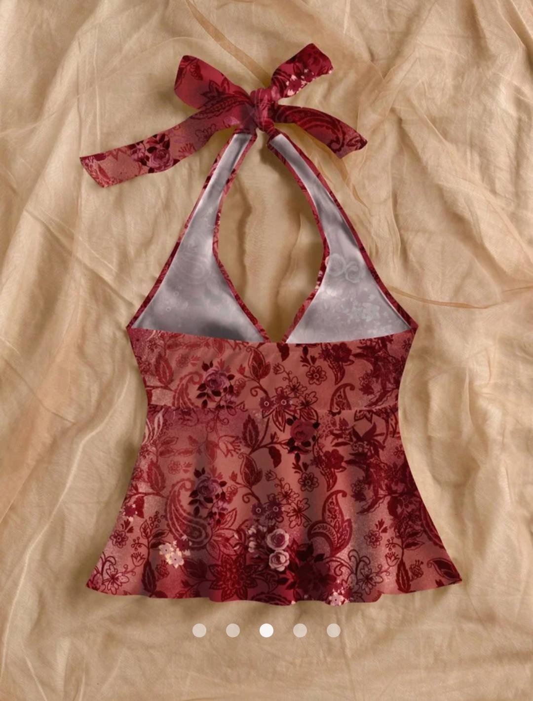 Bow Halter Top // Red