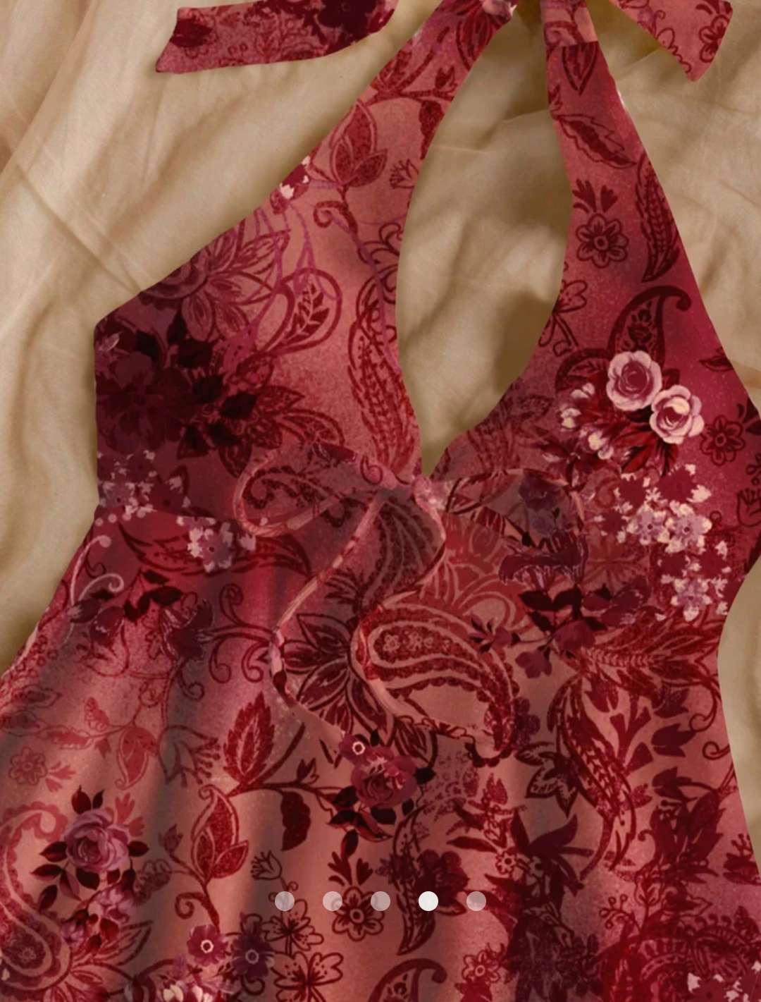 Bow Halter Top // Red