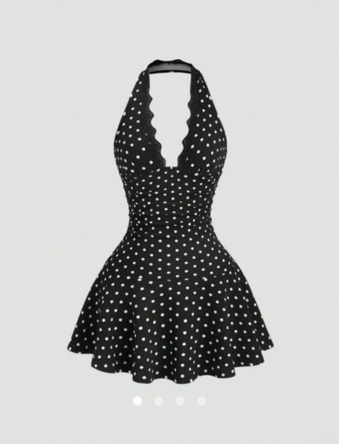 Backless A-Line Dress // Black