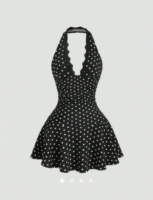 Backless A-Line Dress // Black