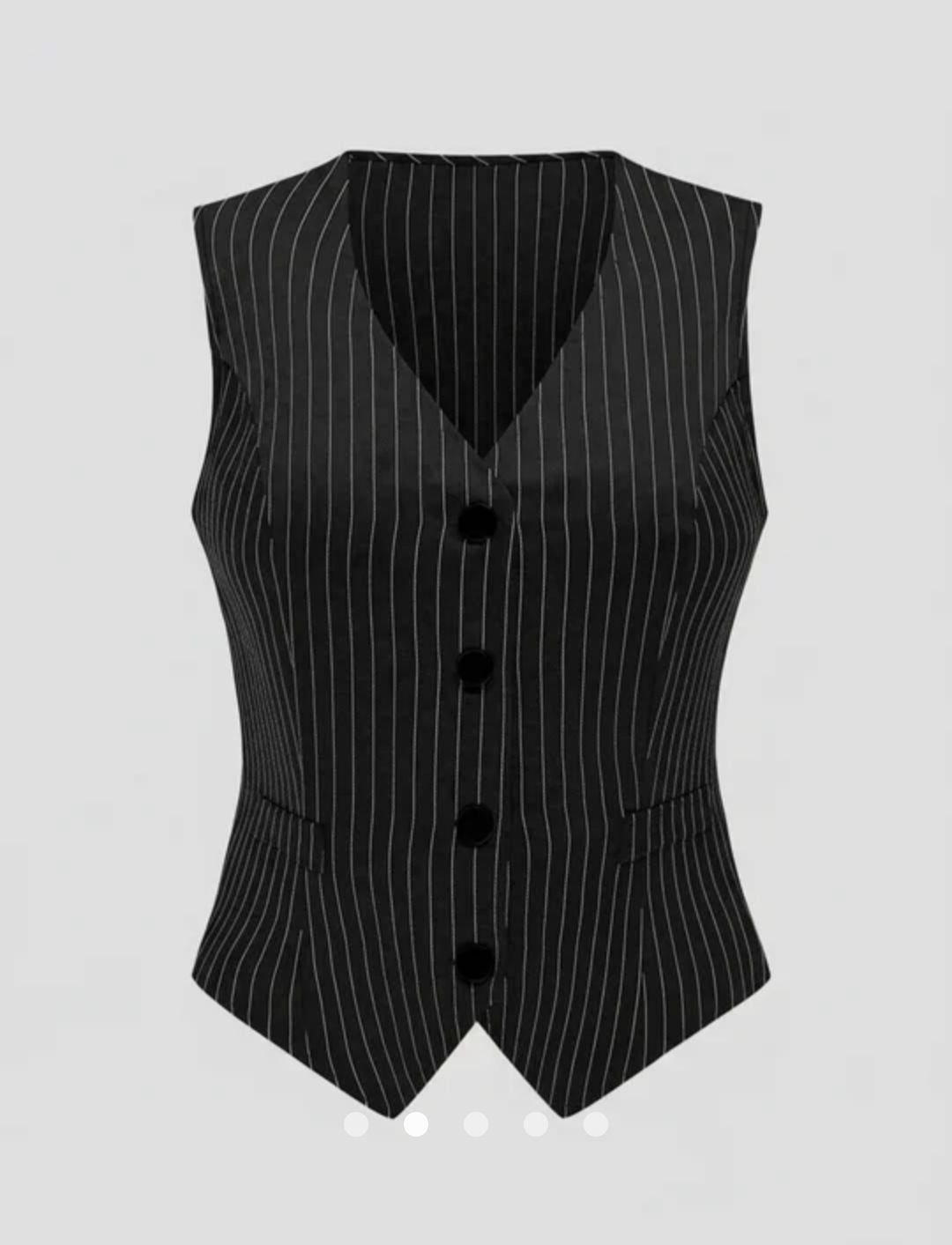 V-Neck Waistcoat // Black