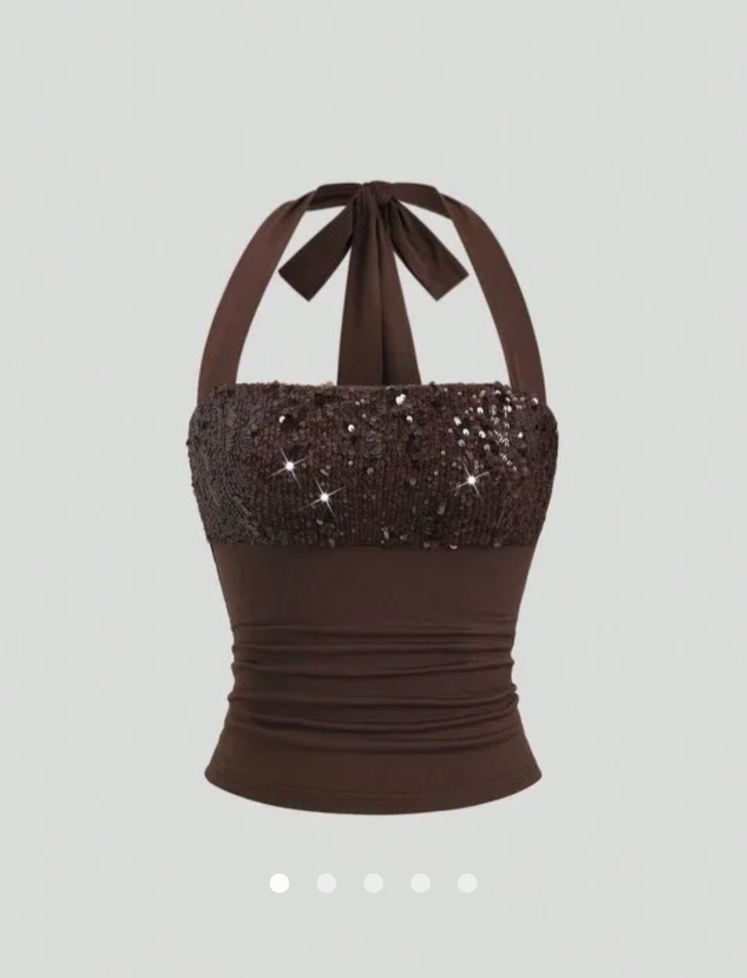 Bow Halter Top // Brown