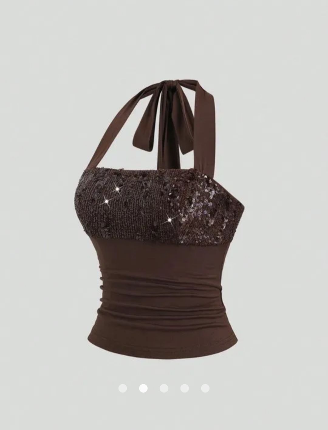 Bow Halter Top // Brown