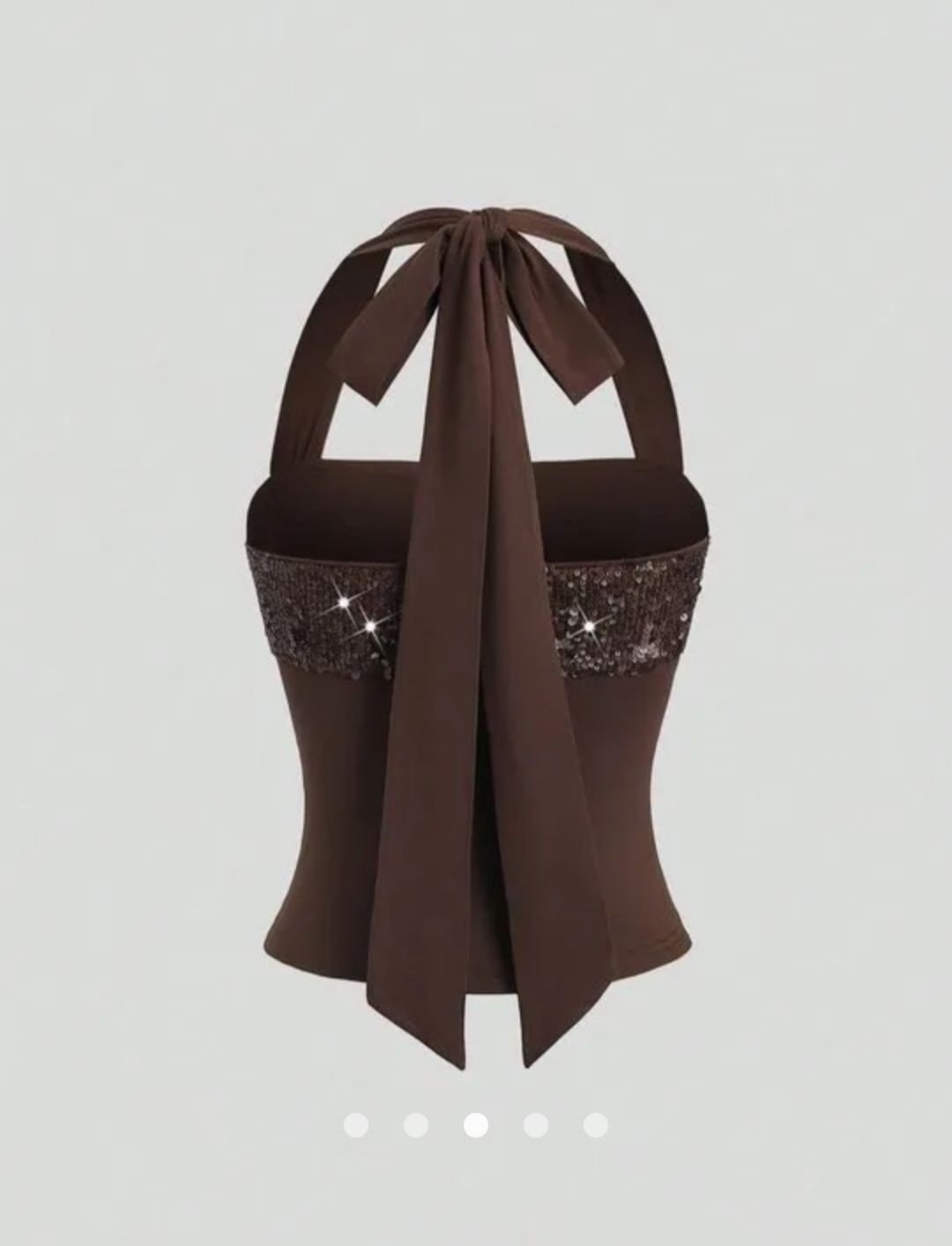 Bow Halter Top // Brown