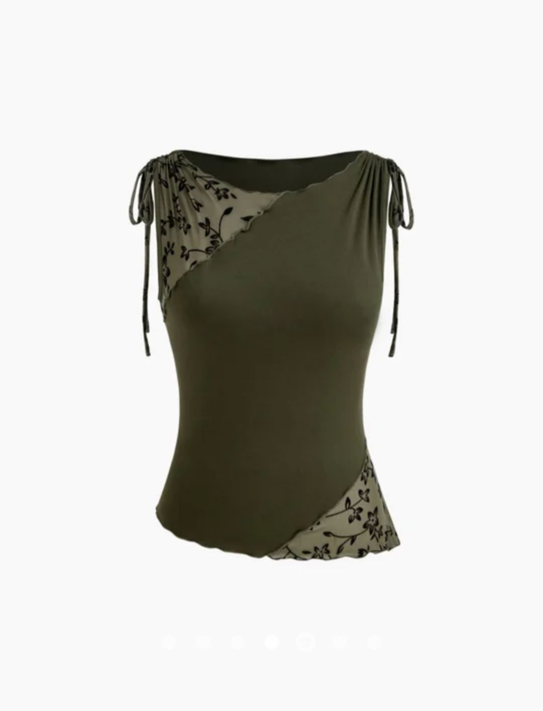 Drawstring Tank Top // Olive Drab