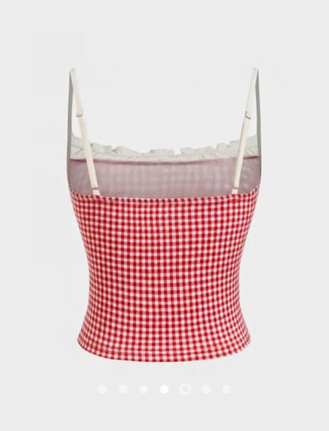 Ruffle Cami Top // Red